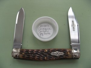 GREAT EASTERN 2017 BULL MOOSE WITH ANTIQUE AMBER JIG BONE SCALES