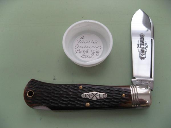 GREAT EASTERN 2012 LOCKBACK WITH AUTUMN GOLD JIG BONE SCALES GREAT EASTERN 2012 LOCKBACK WITH AUTUMN GOLD JIG BONE SCALES