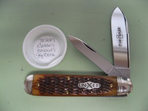 GREAT EASTERN 2017 AMERICAN JACK  WITH GOLDEN BROWN JIG BONE SCALES