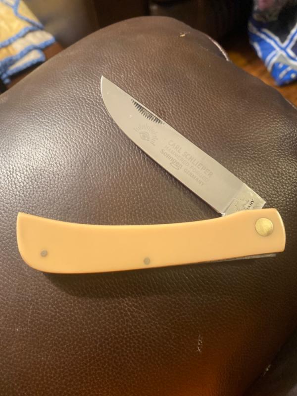 Vintage Carl Schlieper German Eye Hammer Forged Solingen Germany Single Blade Pocket Knife