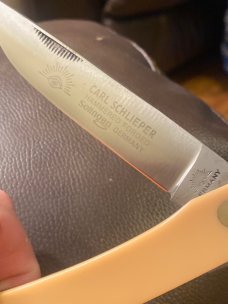 Vintage Carl Schlieper German Eye Hammer Forged Solingen Germany Single Blade Pocket Knife
