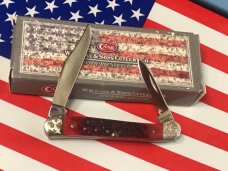 Case xx 1987 Baby Copperhead Knife w/ Great Red Jigged Bone Handles +Fancy Scroll Bolsters -NOS & NM Case xx 1987 Baby Copperhead Knife w/ Great Red Jigged Bone Handles +Fancy Scroll Bolsters -NOS & NM