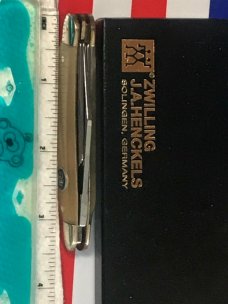 J A Henckels 3 Blade Whittler Pocket Knife w/ Fantastic Buffalo Horn Handles! NOS & M/NM J A Henckels 3 Blade Whittler Pocket Knife w/ Fantastic Buffalo Horn Handles! NOS & M/NM