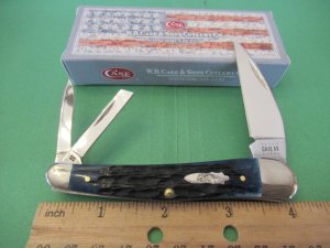 Case XX 2020 Blue Denim Bone Seahorse Whittler Pattern # 6355 WH SS