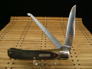 SCHRADE USA OLD TIMER 97OT BUZZSAW  VERY RARE VINTAGE TRAPPER FOLDING POCKET KNIFE UNUSED  & MINT