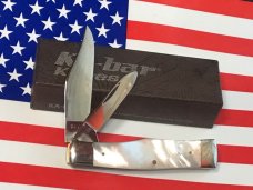 Vintage Ka-Bar 2 Blade Jack / GunStock Pocket Knife w/ Beautiful Fiery Mother of Pearl Handles -NOS Vintage Ka-Bar 2 Blade Jack / GunStock Pocket Knife w/ Beautiful Fiery Mother of Pearl Handles -NOS