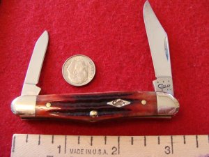 Case Half Whittler #6208 Genuine Red BonesStag  2014