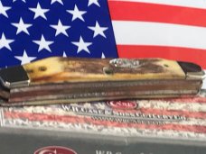 Case xx 1984 Congress Knife w Second Cut Stag Handles -Red Blade Etch -NOS in Minty Condition Case xx 1984 Congress Knife w Second Cut Stag Handles -Red Blade Etch -NOS in Minty Condition