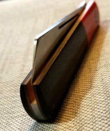 Pepe Jalomo Custom Wharncliffe Barlow Knife,W/SLIP,Micarta ,Red Corian & Copper, 3.875",Cpm-154 Pepe Jalomo Custom Wharncliffe Barlow Knife,W/SLIP,Micarta ,Red Corian & Copper, 3.875",Cpm-154