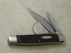 Old Cutler USA Jigged Delrin 523 Carbon Steel Jack Knife 