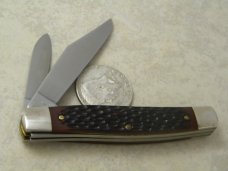 Old Cutler USA Jigged Delrin 523 Carbon Steel Jack Knife 