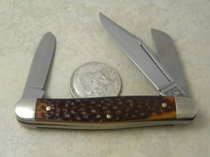 Kutmaster Utica NY USA Jigged Delrin Large Stockman Knife
