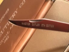 Queen Master Cutler 5th Edition, 1982 Single Blade Slim Farmers Trapper w/ Beautiful Bone Handles Queen Master Cutler 5th Edition, 1982 Single Blade Slim Farmers Trapper w/ Beautiful Bone Handles