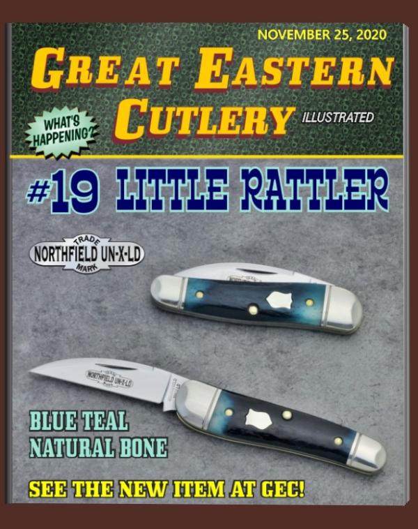 GREAT EASTERN Northfield Natural Blue Teal Bone LITTLE RATTLER 190120 KNIFE,NEW RELEASE,NIT, 2.8" GREAT EASTERN Northfield Natural Blue Teal Bone LITTLE RATTLER 190120 KNIFE,NEW RELEASE,NIT, 2.8"