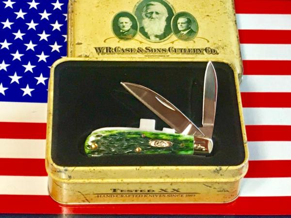 Case xx Tony Bose, 1st Production Run, Swayback Jack Knife w/ Beautiful Green Bone Handles