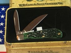 Case xx Tony Bose, 1st Production Run, Swayback Jack Knife w/ Beautiful Green Bone Handles