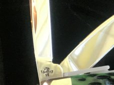 Case xx Tony Bose, 1st Production Run, Swayback Jack Knife w/ Beautiful Green Bone Handles
