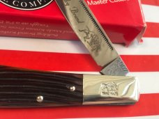 2007 Bulldog Brand, HAND MADE -Single Blade Barlow with Deep Groove Bone Handles & Orig Box -NOS