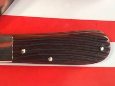 2007 Bulldog Brand, HAND MADE -Single Blade Barlow with Deep Groove Bone Handles & Orig Box -NOS