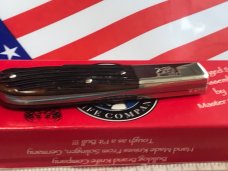 2007 Bulldog Brand, HAND MADE -Single Blade Barlow with Deep Groove Bone Handles & Orig Box -NOS