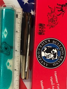 2007 Bulldog Brand, HAND MADE -Single Blade Barlow with Deep Groove Bone Handles & Orig Box -NOS