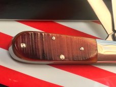 Queen *Dan Burke* Barlow Pocket Knife w Beautiful Multi Color Brown Sawcut Bone Handles -MINT! Queen *Dan Burke* Barlow Pocket Knife w Beautiful Multi Color Brown Sawcut Bone Handles -MINT!
