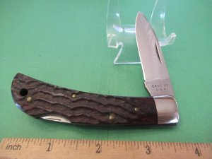 Case XX 1977 Drop Point Lock Back Wood Handles Pattern # 61051 LSSP