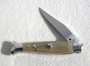 NOS BELTRAME GENUINE BRAZILAN HORN 20CM FISH STYLE AUTO ( PICKLOCK ) ITALIAN STILETTO 