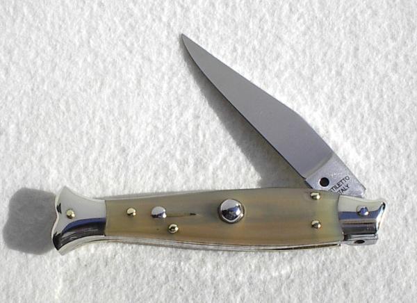 NOS BELTRAME GENUINE BRAZILAN HORN 20CM FISH STYLE AUTO ( PICKLOCK ) ITALIAN STILETTO 