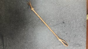 Goat skin lace Lanyard Tan