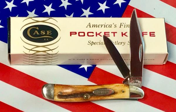 Case xx 1970 Peanut Knife (MDL# 5220) w/ Genuine Stag Handles -NOS in M/NM Condition Case xx 1970 Peanut Knife (MDL# 5220) w/ Genuine Stag Handles -NOS in M/NM Condition