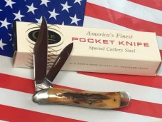 Case xx 1970 Peanut Knife (MDL# 5220) w/ Genuine Stag Handles -NOS in M/NM Condition Case xx 1970 Peanut Knife (MDL# 5220) w/ Genuine Stag Handles -NOS in M/NM Condition