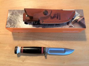 MARBLE'S IDEAL KNIFE, 4-1/2" Blade, Stag Pommel
