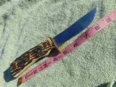 Vintage Imperial Pro VRI Diamond Edge 309 Fixed Blade Hunter Knife W/Sheath.  Made in the USA!!!
