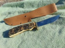 Vintage Imperial Pro VRI Diamond Edge 309 Fixed Blade Hunter Knife W/Sheath.  Made in the USA!!!