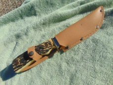 Vintage Imperial Pro VRI Diamond Edge 309 Fixed Blade Hunter Knife W/Sheath.  Made in the USA!!!