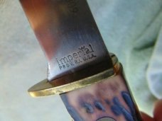 Vintage Imperial Pro VRI Diamond Edge 309 Fixed Blade Hunter Knife W/Sheath.  Made in the USA!!!