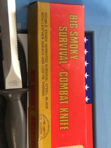 Vintage Parker 12" Large Fixed Blade "Big Smoky" Combat/Survival Knife w Orig Sheath and Box! NOS