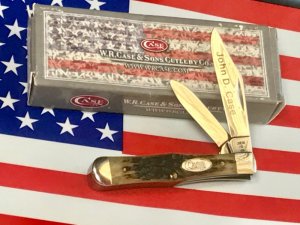 Case xx 1988 2 Blade Small Coke Bottle (G6225 1/2 SS) Pocket Knife w/ Greenish Bone Handles & NOS