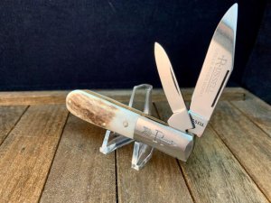 Russell Green River Works by Boker Solingen Germany Stag 2 Blade Barlow