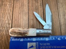 Russell Green River Works by Boker Solingen Germany Stag 2 Blade Barlow Russell Green River Works by Boker Solingen Germany Stag 2 Blade Barlow