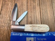 Russell Green River Works by Boker Solingen Germany Stag 2 Blade Barlow Russell Green River Works by Boker Solingen Germany Stag 2 Blade Barlow