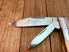 Russell Green River Works by Boker Solingen Germany Stag 2 Blade Barlow Russell Green River Works by Boker Solingen Germany Stag 2 Blade Barlow