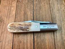 Russell Green River Works by Boker Solingen Germany Stag 2 Blade Barlow Russell Green River Works by Boker Solingen Germany Stag 2 Blade Barlow