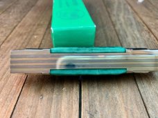 Hen and Rooster Bertram Cutlery Solingen Germany 6 Blade Congress Jade Green Bone
