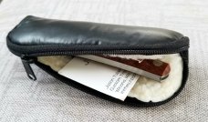 J Taber Vintage Rag Micarta Sway Back Knife,3 5/8" closed ,Cpm-154, zippered pouch & makers card J Taber Vintage Rag Micarta Sway Back Knife,3 5/8" closed ,Cpm-154, zippered pouch & makers card