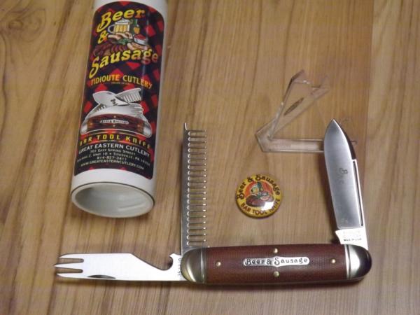 Great Eastern Beer & Sausage Natural Canvas Micarta Great Eastern Beer & Sausage Natural Canvas Micarta
