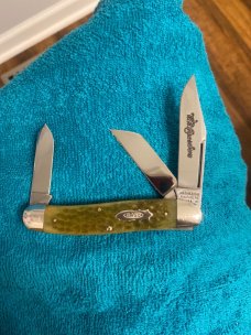Vintage New W R Case & Sons Bradford Pa 19USA97 Tested XX 6340 Greenbone Handle With Three Blades Vintage New W R Case & Sons Bradford Pa 19USA97 Tested XX 6340 Greenbone Handle With Three Blades