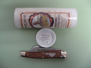 GREAT EASTERN 2015 BEAVERTAIL FARMERS JACK WITH JIGGED BRAZILIAN CHERRY WOOD SCALES