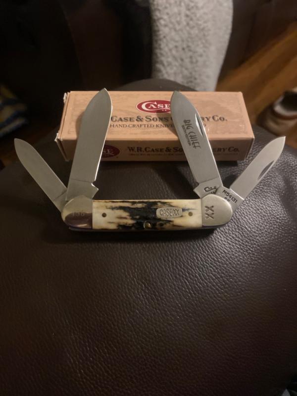 1997 New Case XX USA 3 Dots M54131 "BIG CHEIF" Midnight Stag With Gnarly Stag Handles Limited Editio 1997 New Case XX USA 3 Dots M54131 "BIG CHEIF" Midnight Stag With Gnarly Stag Handles Limited Editio